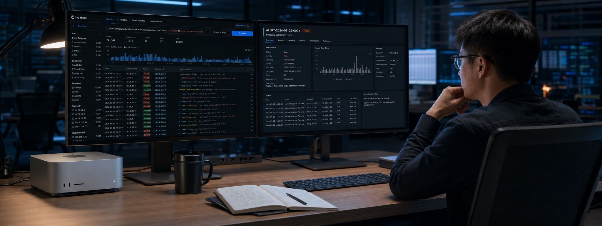Security analyst workstation for single-machine investigation